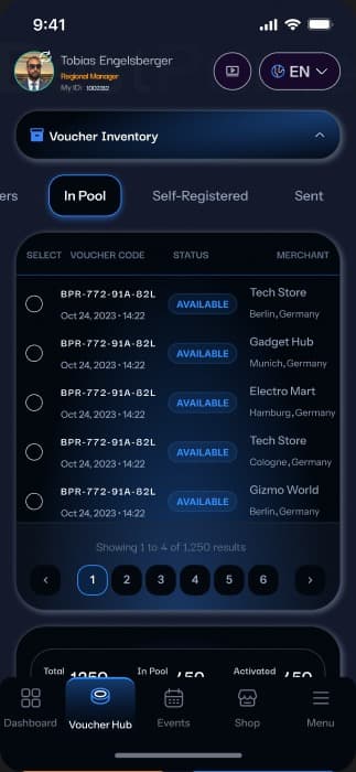 BestPrime voucher hub screen