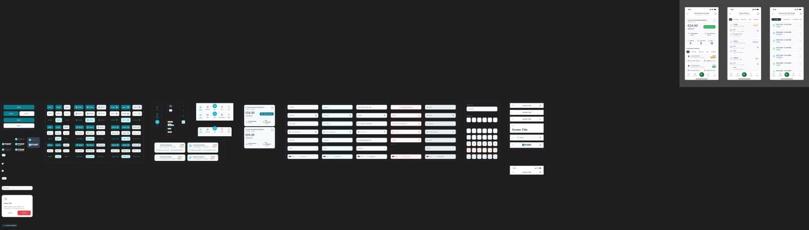 Component library overview strip