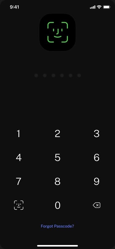 Kambiyom Face ID scanning screen